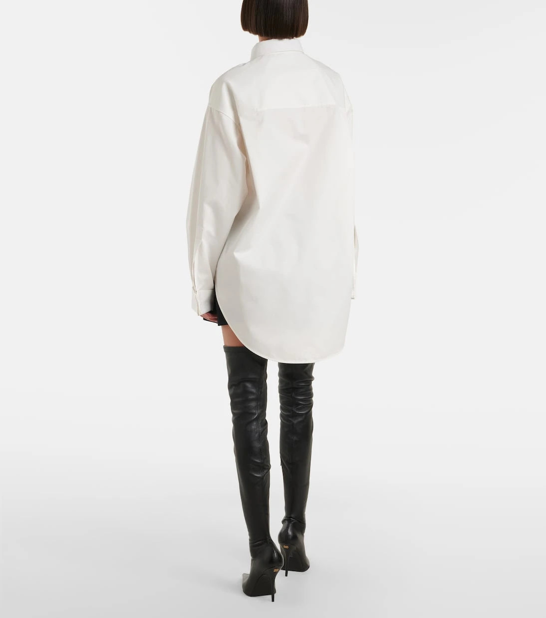 Balenciaga - Asymmetric cotton and silk poplin shirt