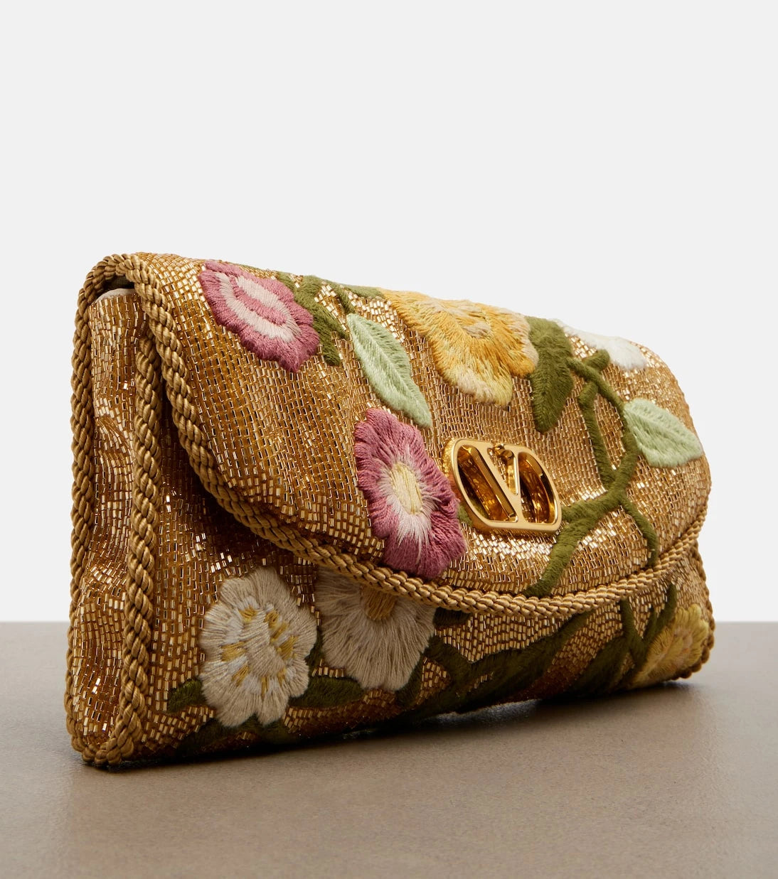 Valentino Garavani - DeVain Small beaded floral shoulder bag