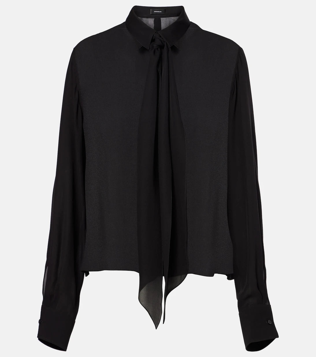 Wardrobe.NYC - Tie-neck silk blouse