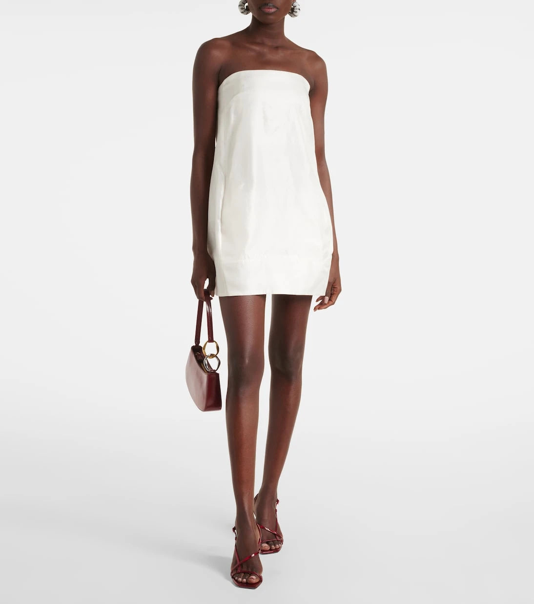 Staud - Lidia silk satin minidress