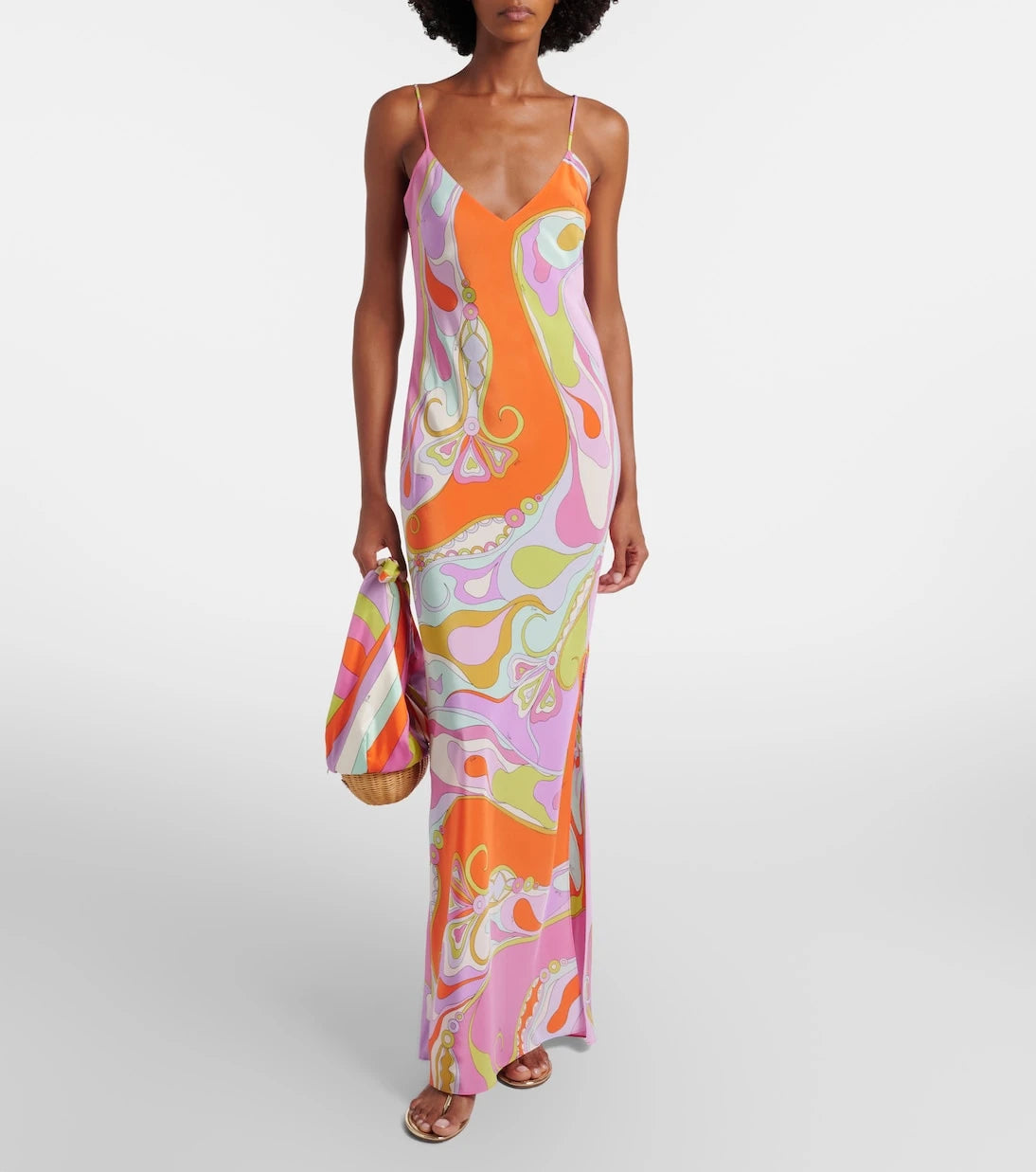 Pucci - Orchidee silk twill maxi dress