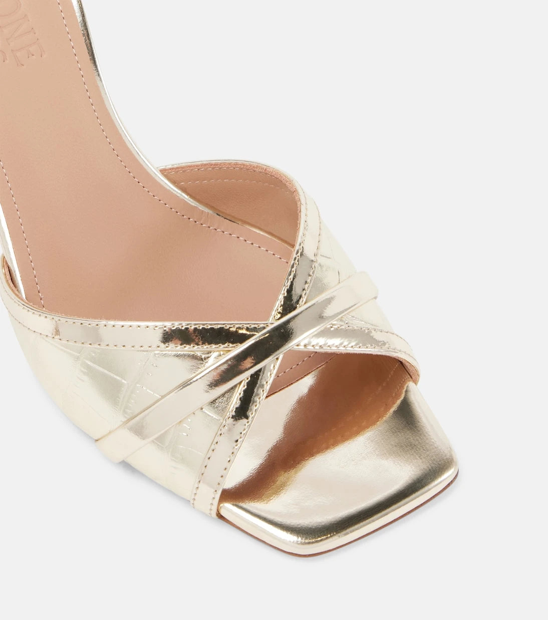 Malone Souliers - Perla 70 croc-effect leather mules