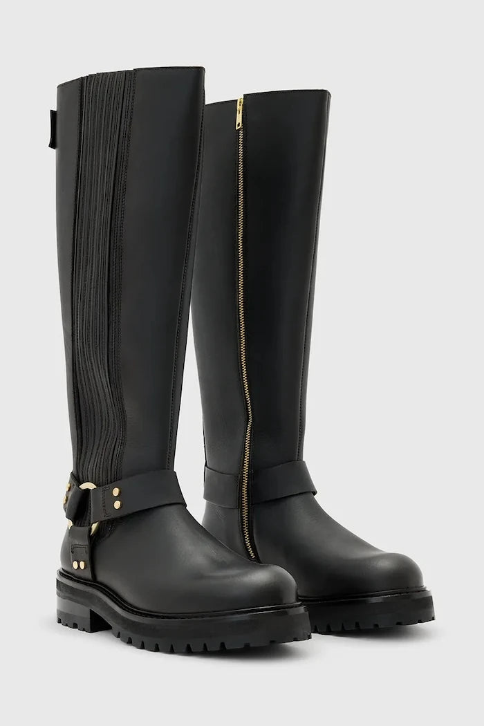 Кожени ботуши AllSaints  Maddie High Boot