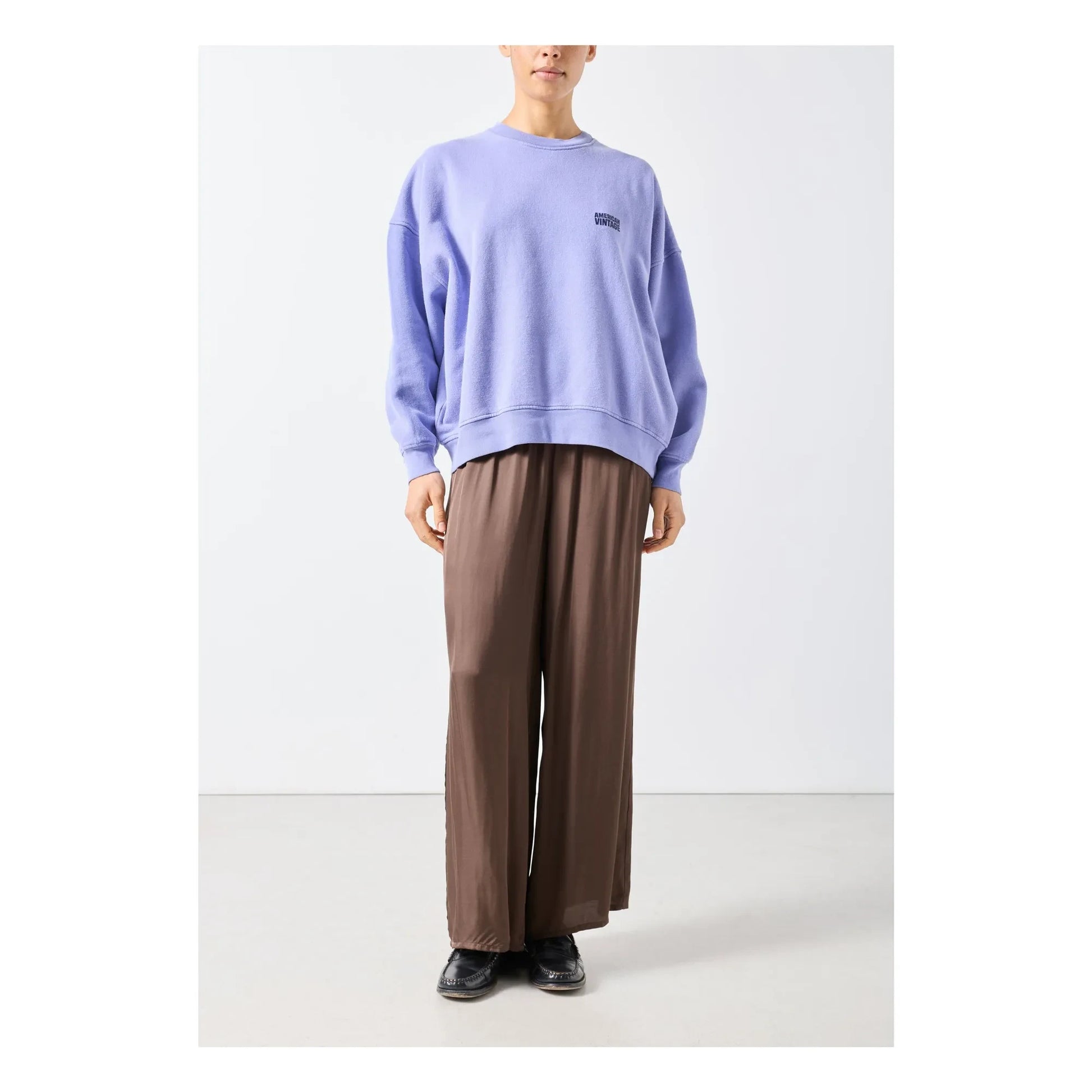 American Vintage - Plizzy Cotton Sweatshirt | Lavender