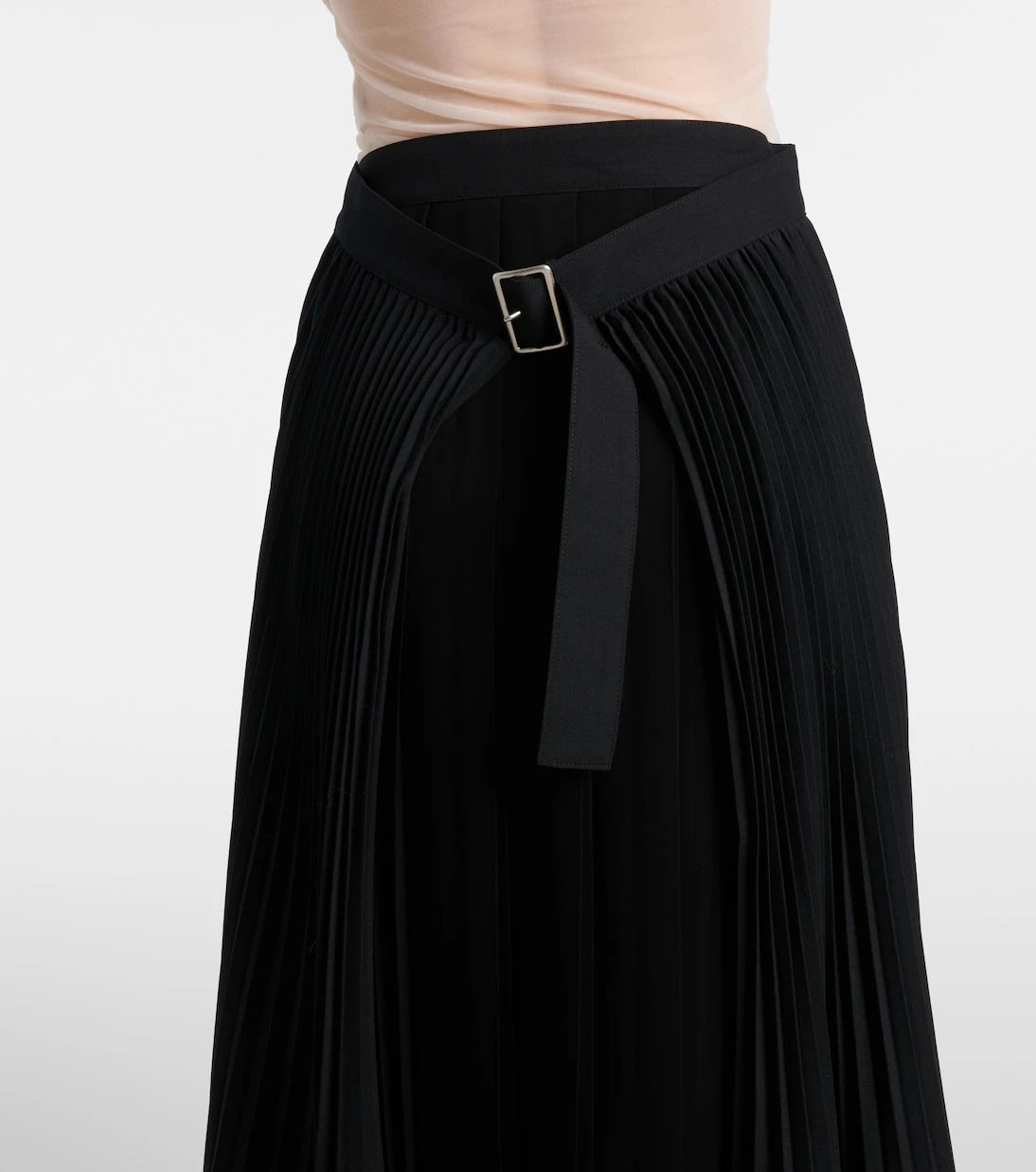 Junya Watanabe - Plissé wool-blend maxi skirt