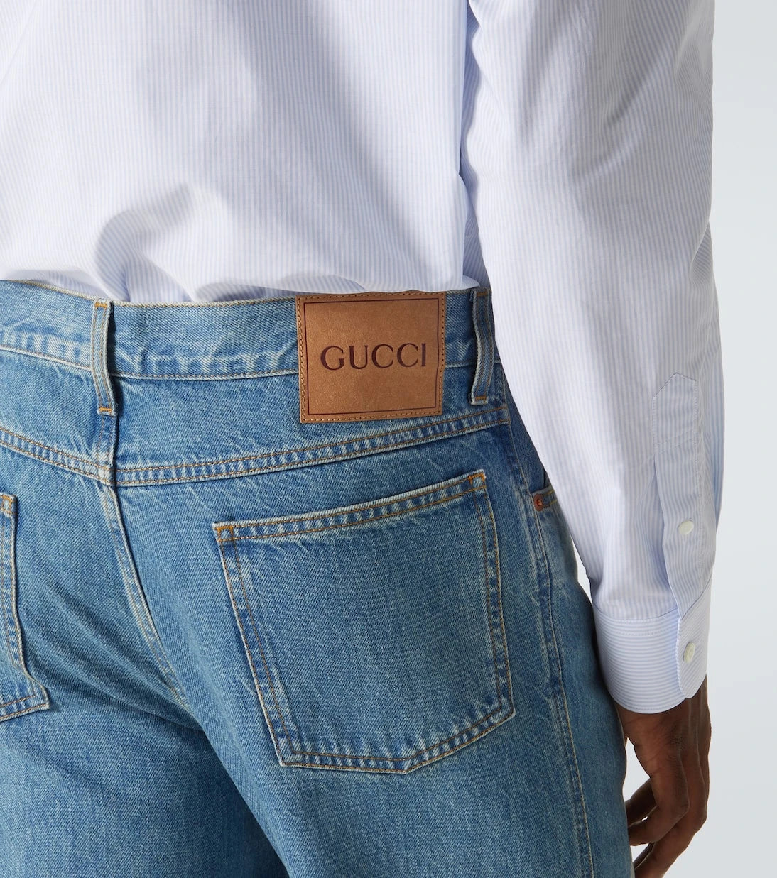 Gucci - Double G mid-rise slim jeans