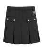 GANNI Black Neoprene Pleated Mini Skirt
