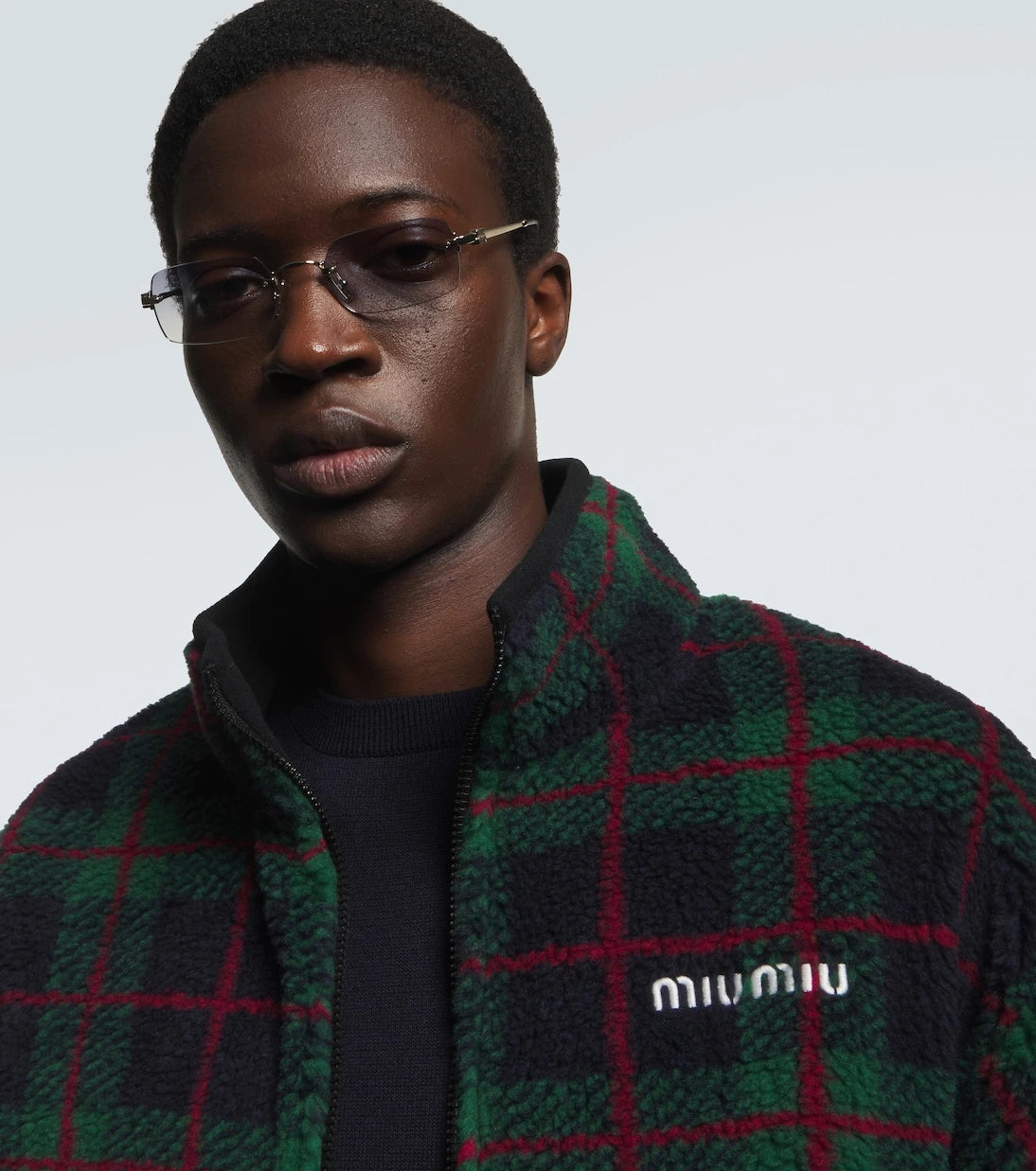 Miu Miu - Logo rectangular sunglasses