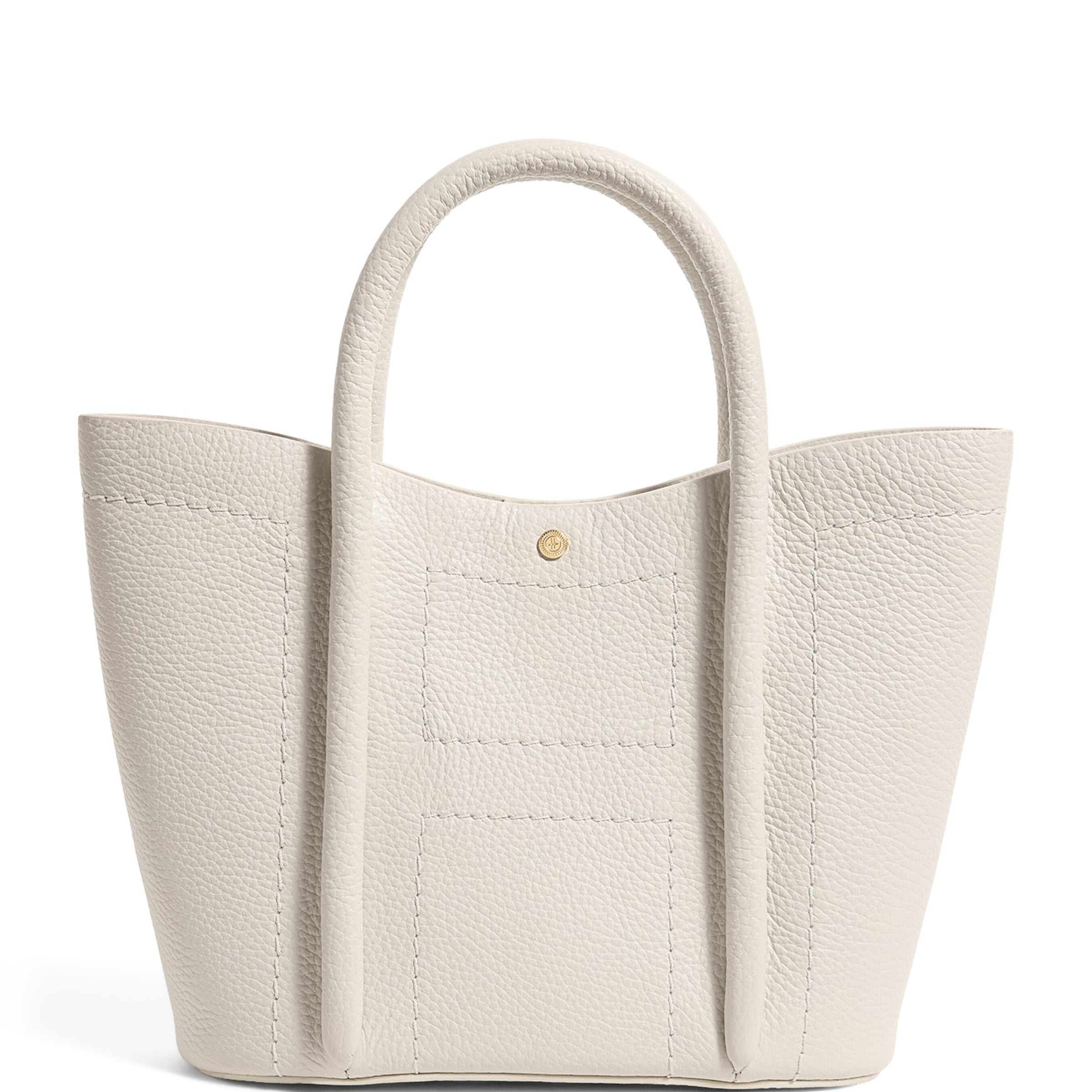 Ivory Grab Leather Rope Tote Bag