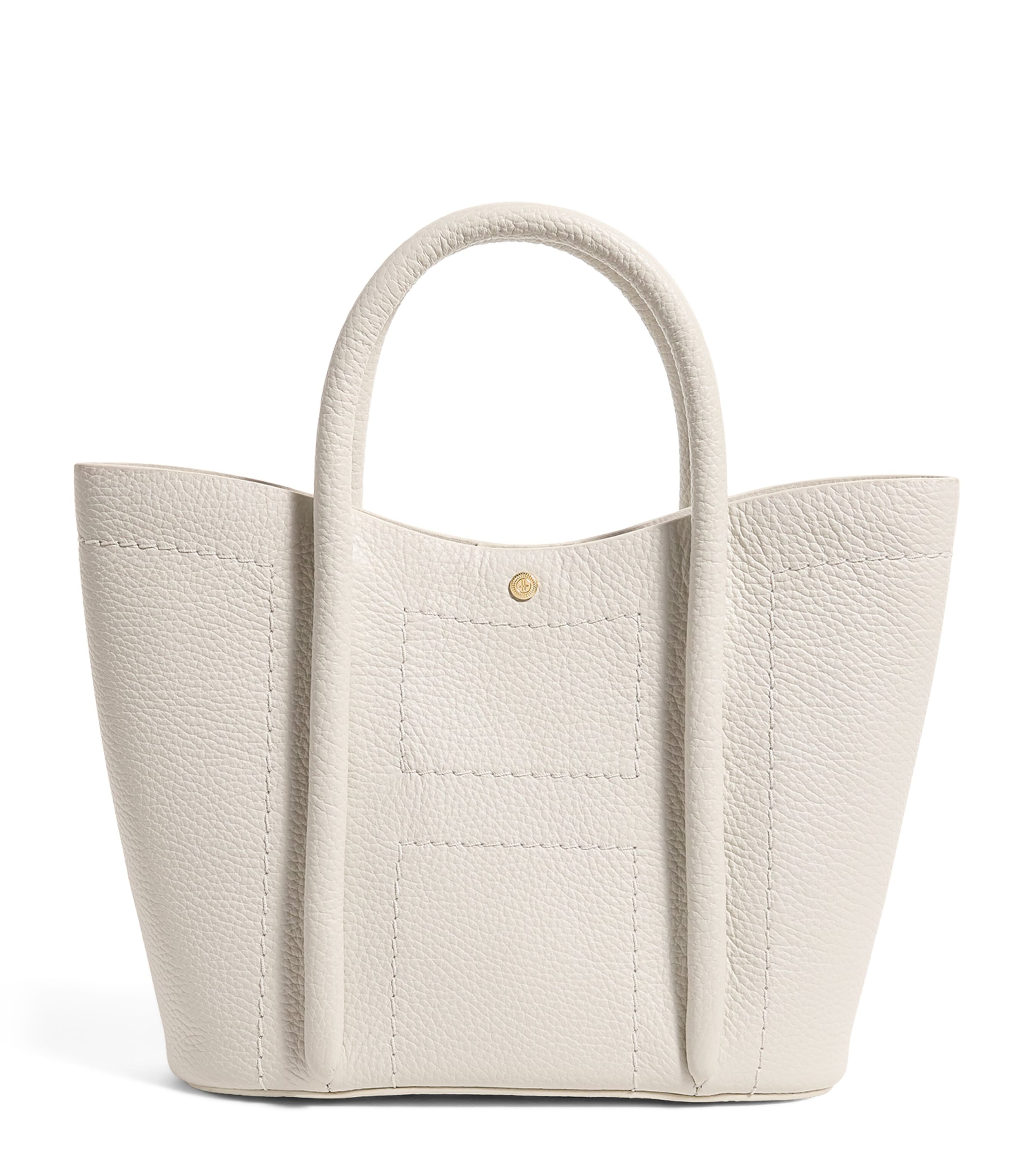 Ivory Grab Leather Rope Tote Bag