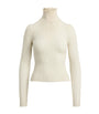 Ivory Silk-Cashmere Rollneck Sweater