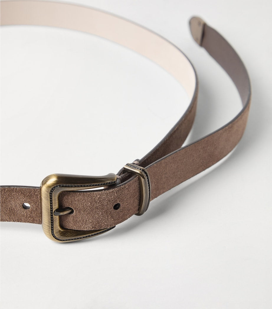 Brown Suede Belt