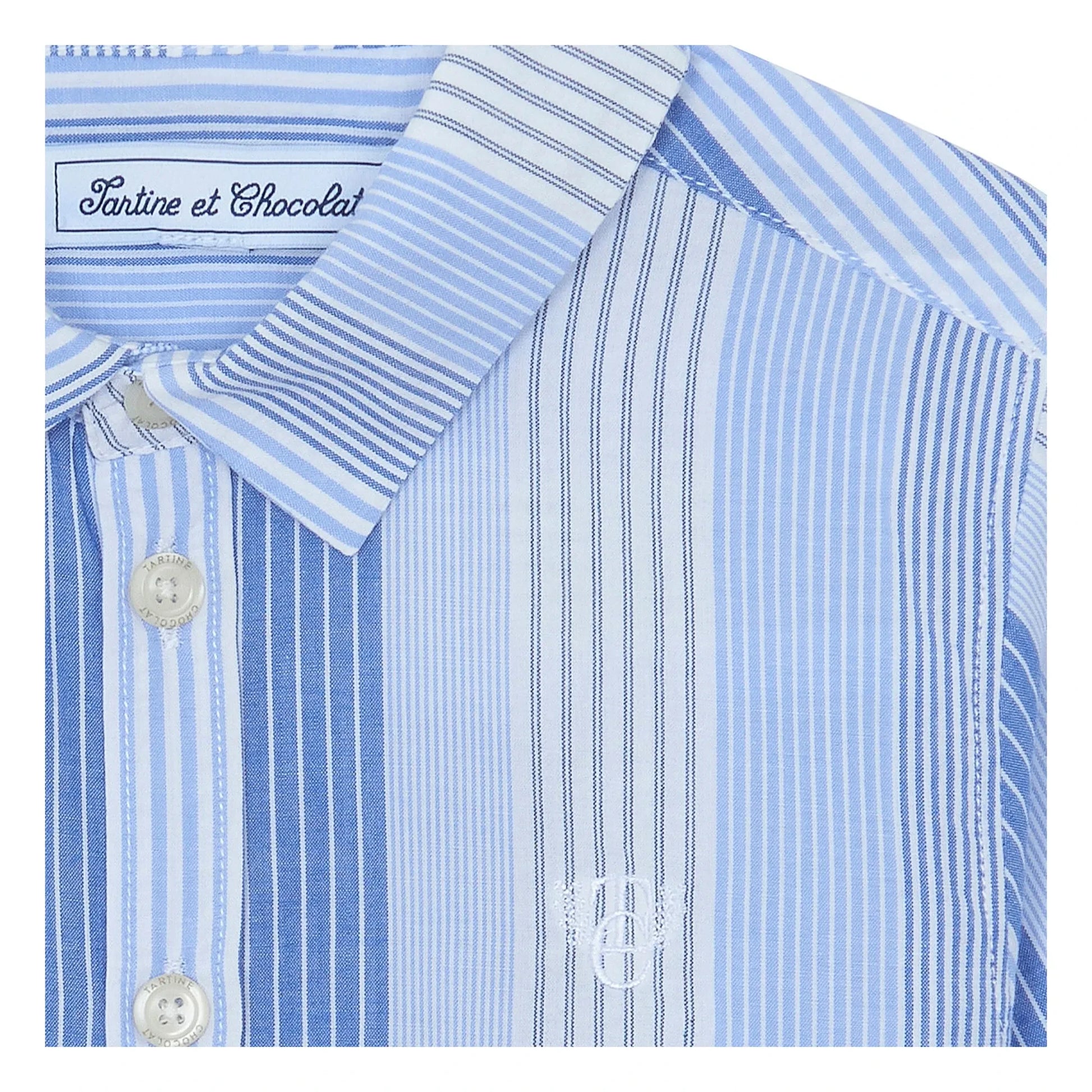 Tartine et Chocolat - Constrasted Bands Shirt | Blue