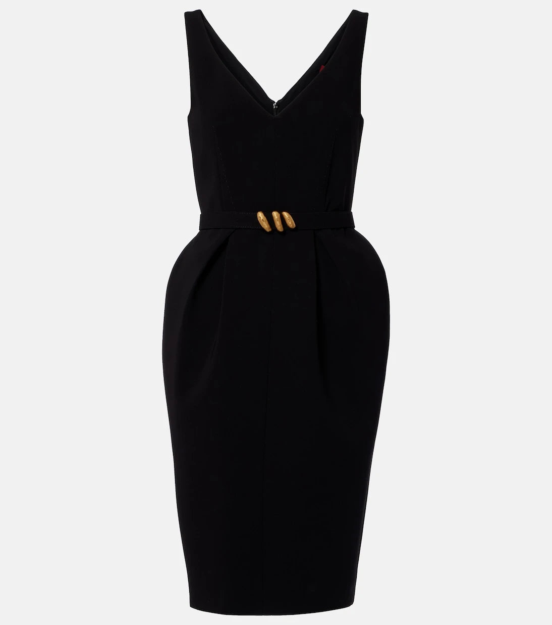 Max Mara - Belted cady midi dress