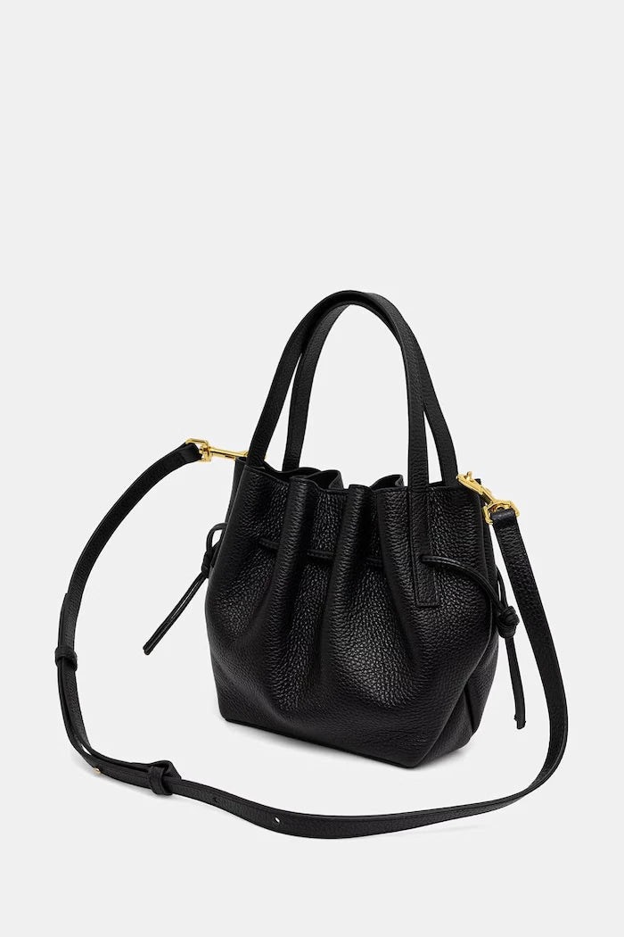 Yuzefi чанта crossbody дамска от кожа MINI SCALLOP