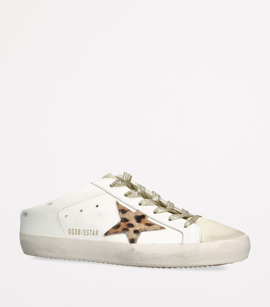 Golden Goose White Leather Super Star Sabot Low-Top Sneakers