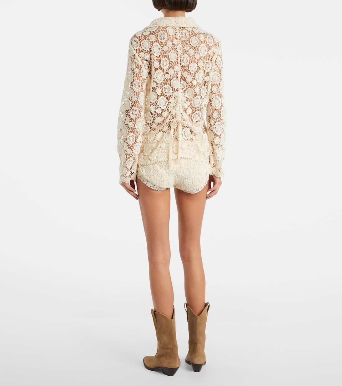 Isabel Marant - Yeliz crochet cotton micro shorts