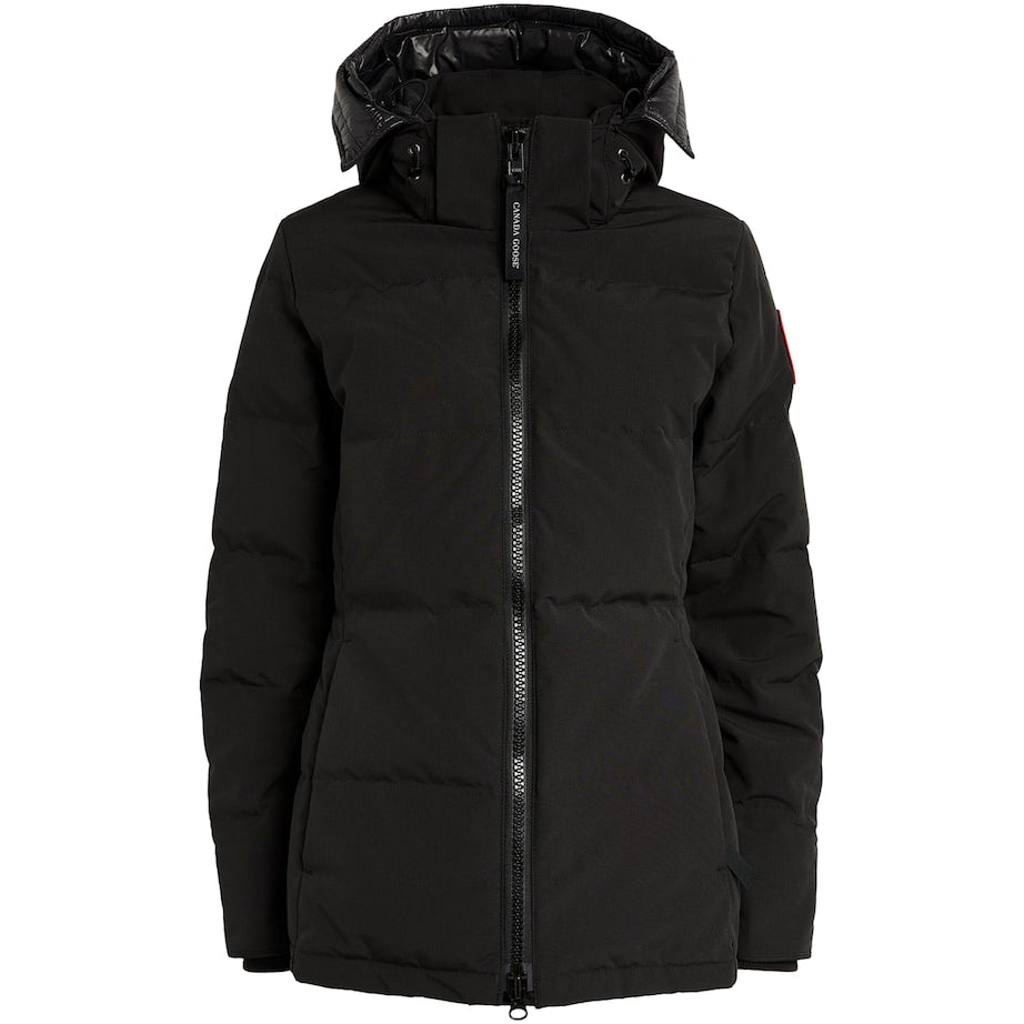 Black Down-Filled Chelsea Parka Coat