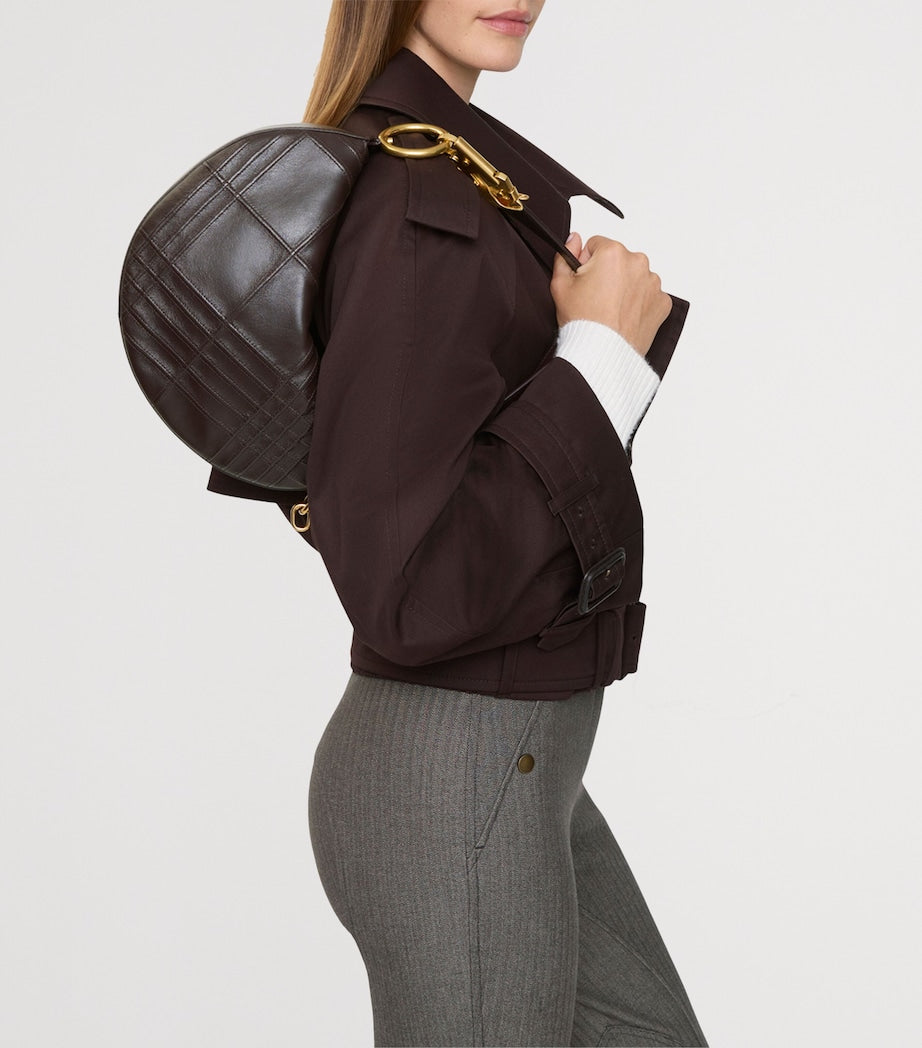 Brown Leather Knight Arc Bag