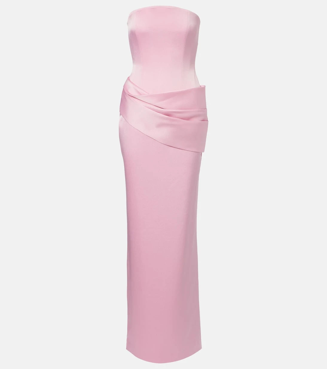 Alex Perry - Draped satin crêpe bustier gown