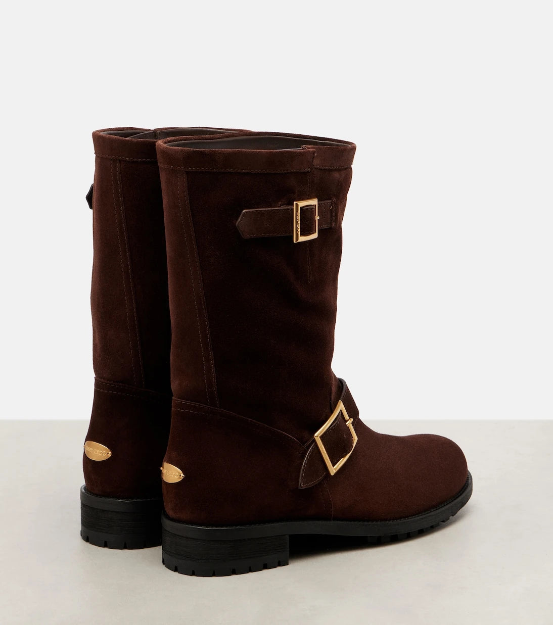 Jimmy Choo - Biker suede mid-calf boots