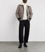 Mackage Grey Wool-Blend Houndstooth Rhett-HT Bomber Jacket