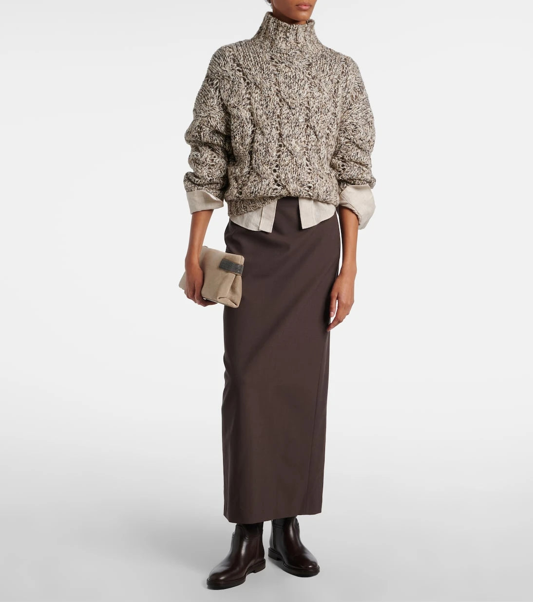 Brunello Cucinelli - Wool-blend maxi skirt
