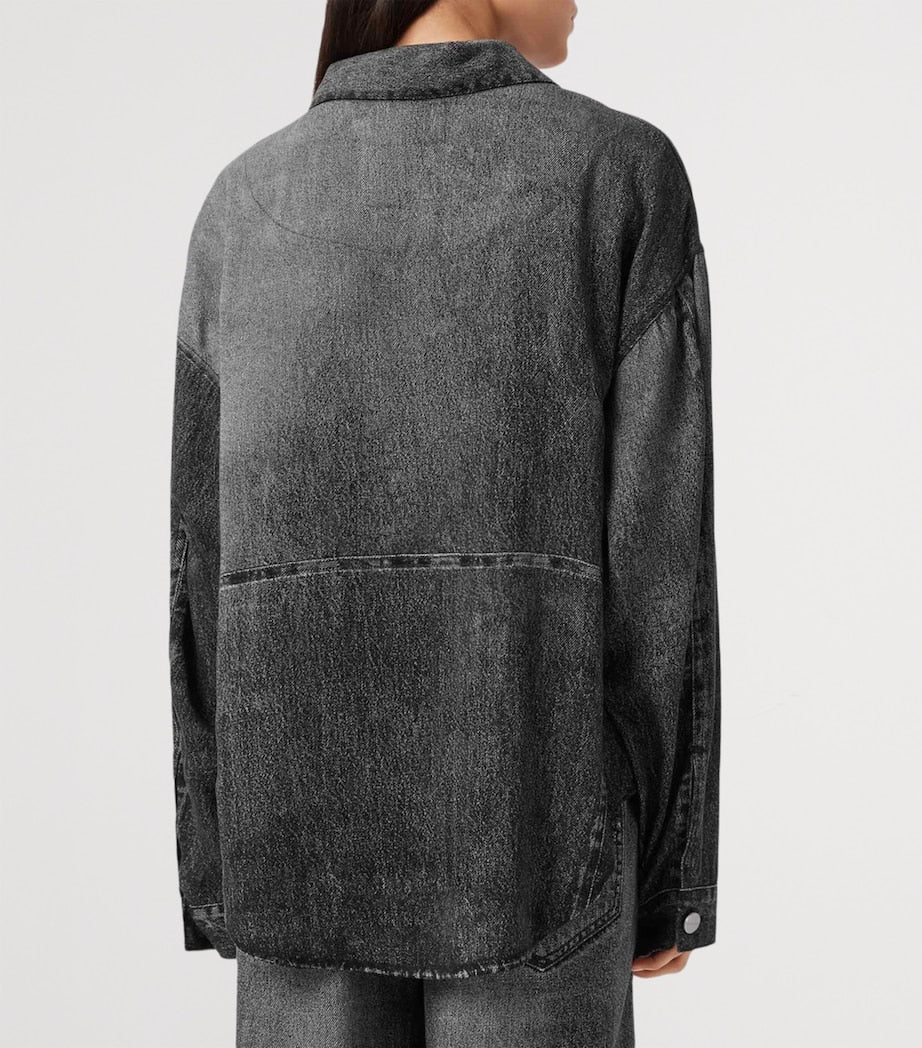 Oversized Illusion Print Hettie Overshirt