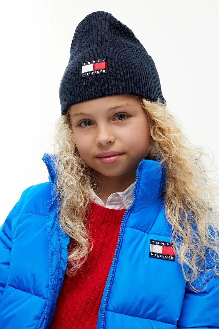Tommy Hilfiger çocuk pamuk beanie şapka