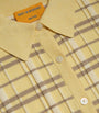 Yellow Silk-Linen Plaid Elle Shirt