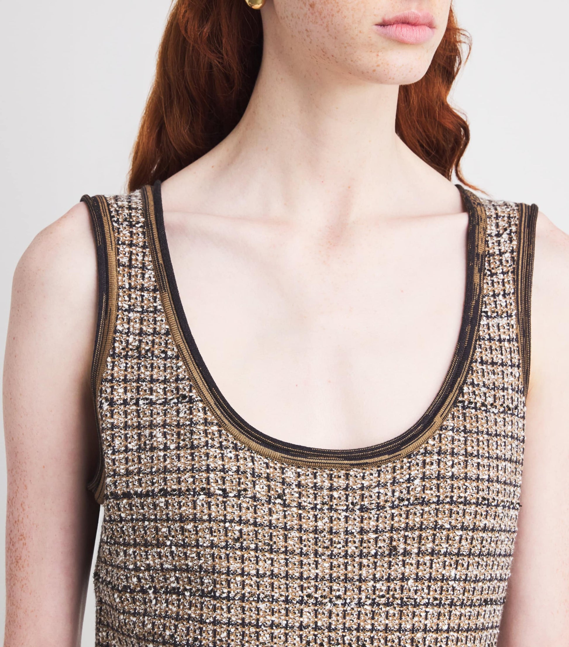 Veronica Beard Brown Slubbed Bassette Mini Dress