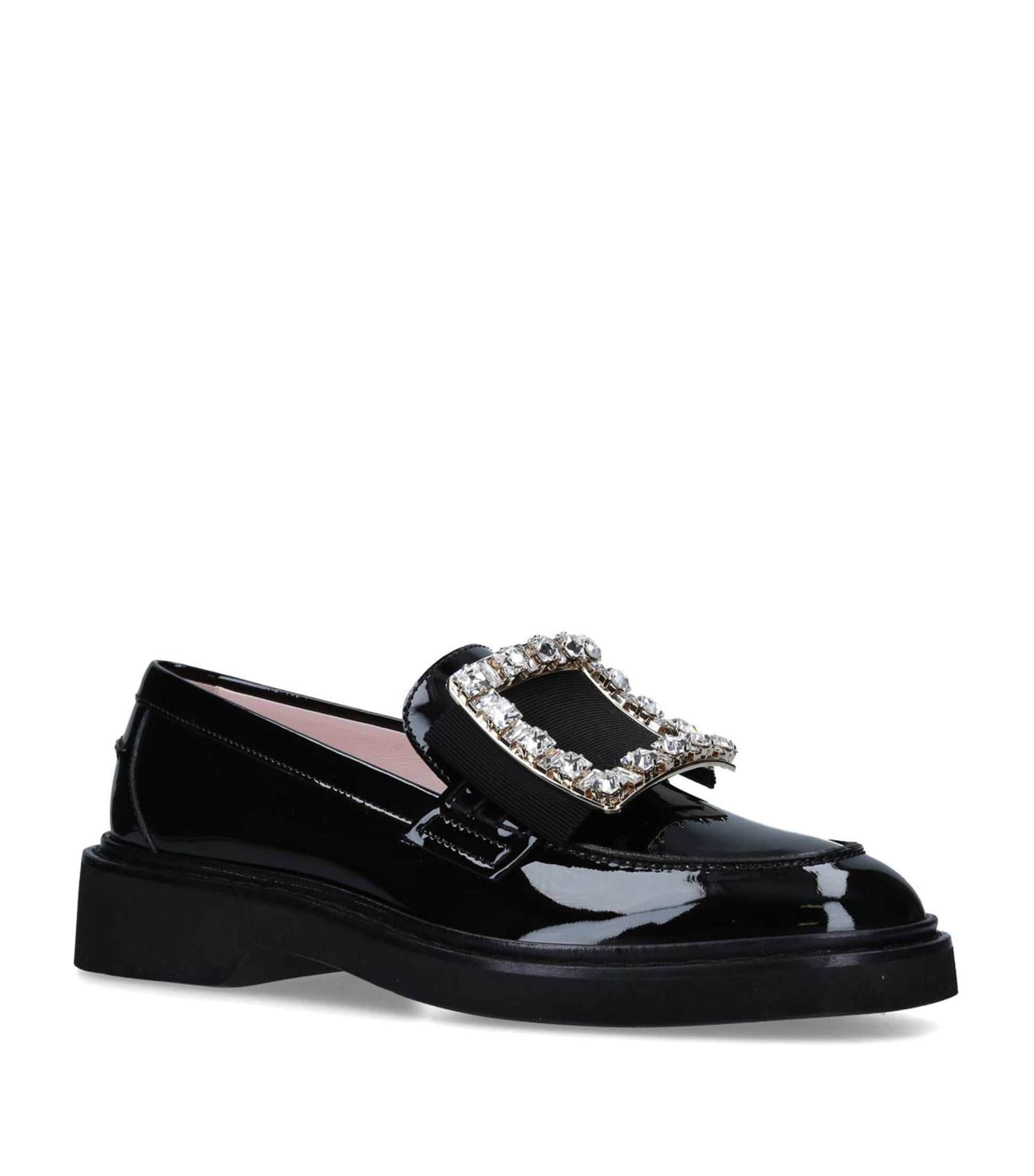 Patent Viv' Ranger Strass Buckle Loafers