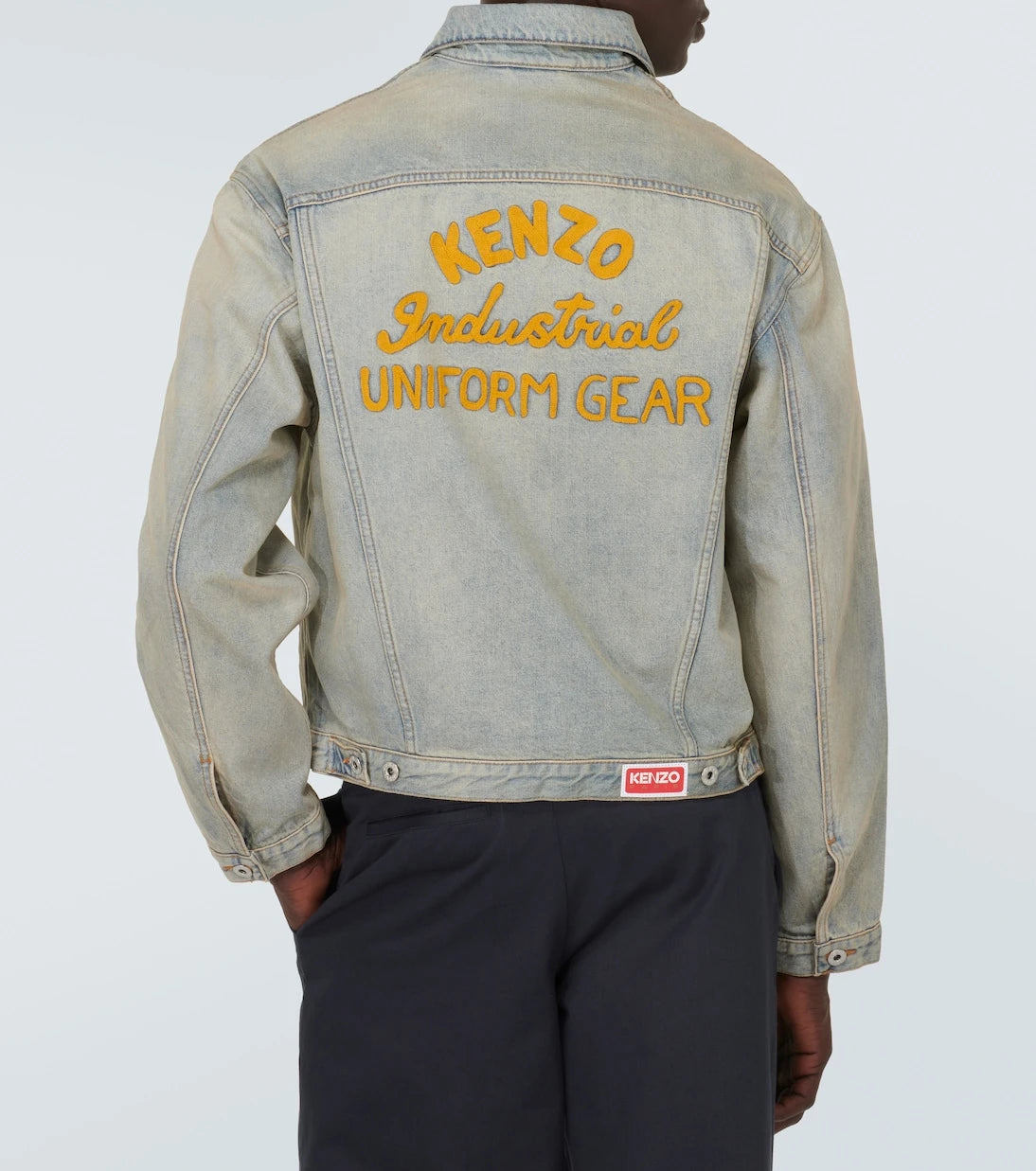 Kenzo - Drawn Varsity embroidered denim jacket