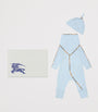 Burberry Kids Cotton-Blend All-In-One, Bib and Hat Set (1-18 Months)