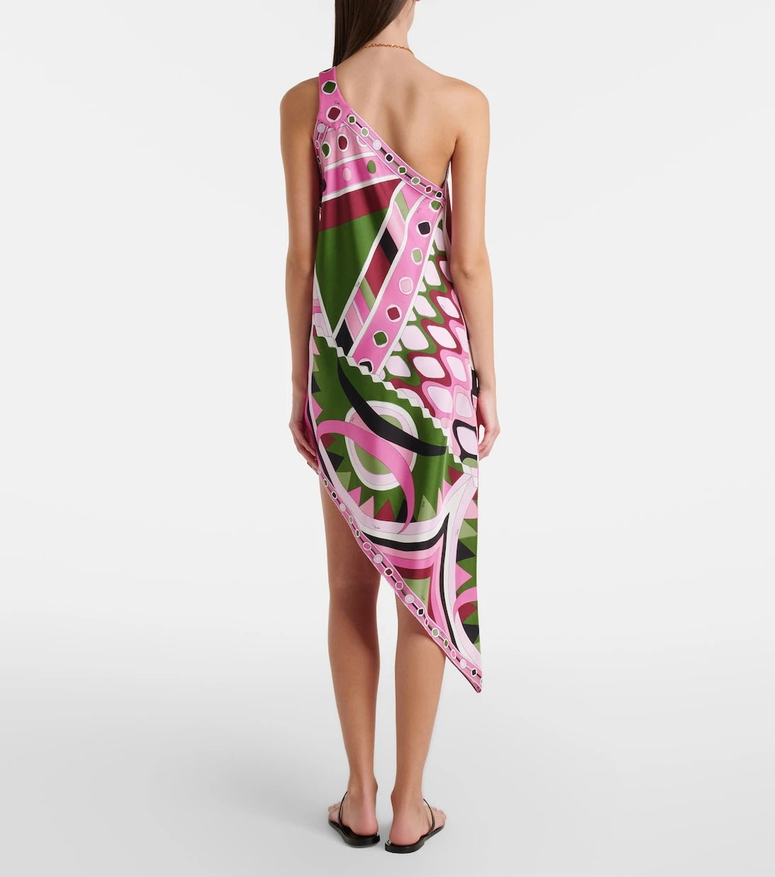 Pucci - Vivara asymmetric silk satin minidress