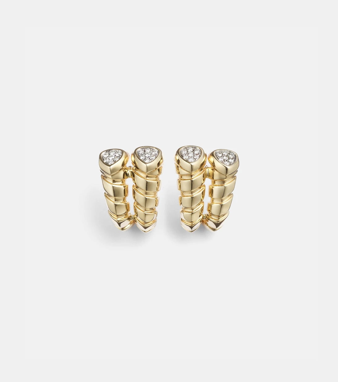 Marina B - Trisolina 18kt gold earrings with diamonds