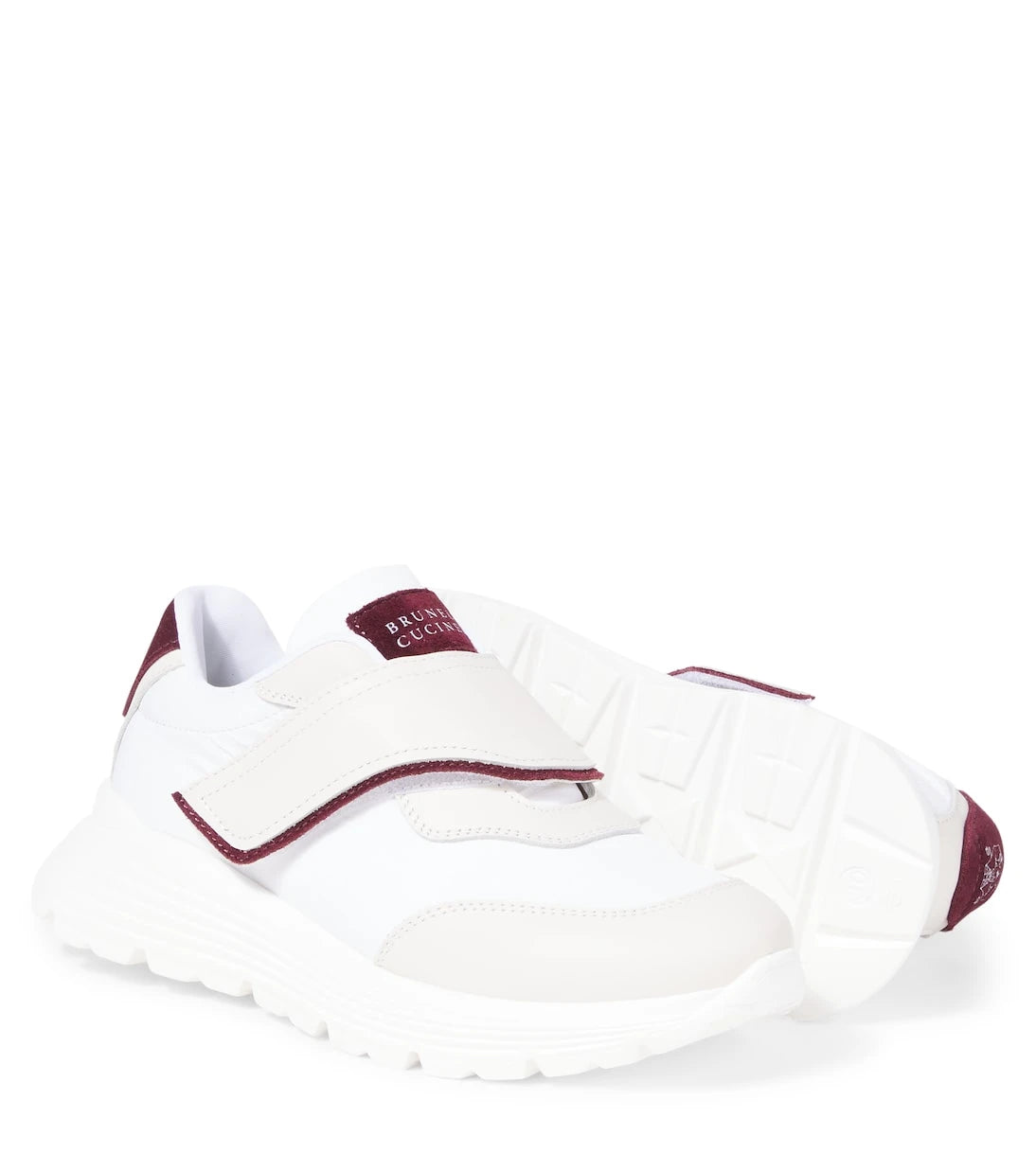 Brunello Cucinelli Kids - Leather-trimmed sneakers