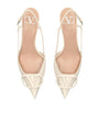 Valentino Garavani Ivory VLOGO Slingback Pumps 40