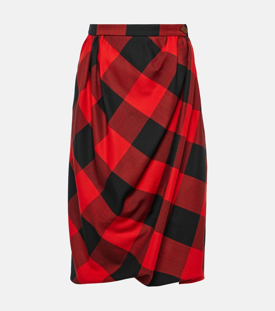 Vivienne Westwood - Drunken Drape virgin wool midi skirt
