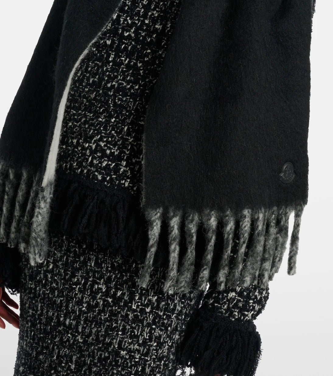 Moncler - Logo alpaca and wool-blend scarf