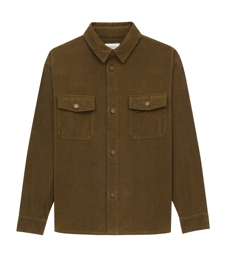 Saint Laurent Green Corduroy Overshirt
