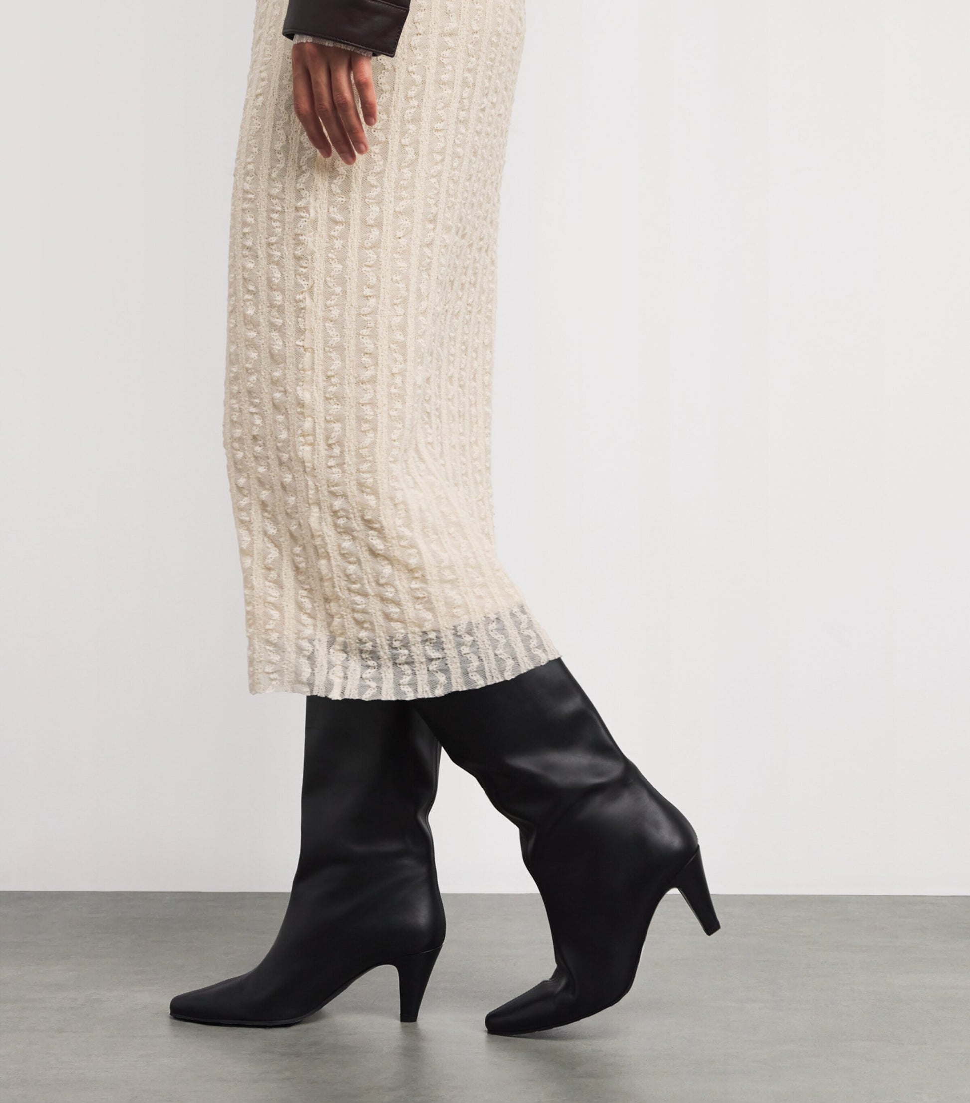 MAX&Co. White Lace Midi Skirt