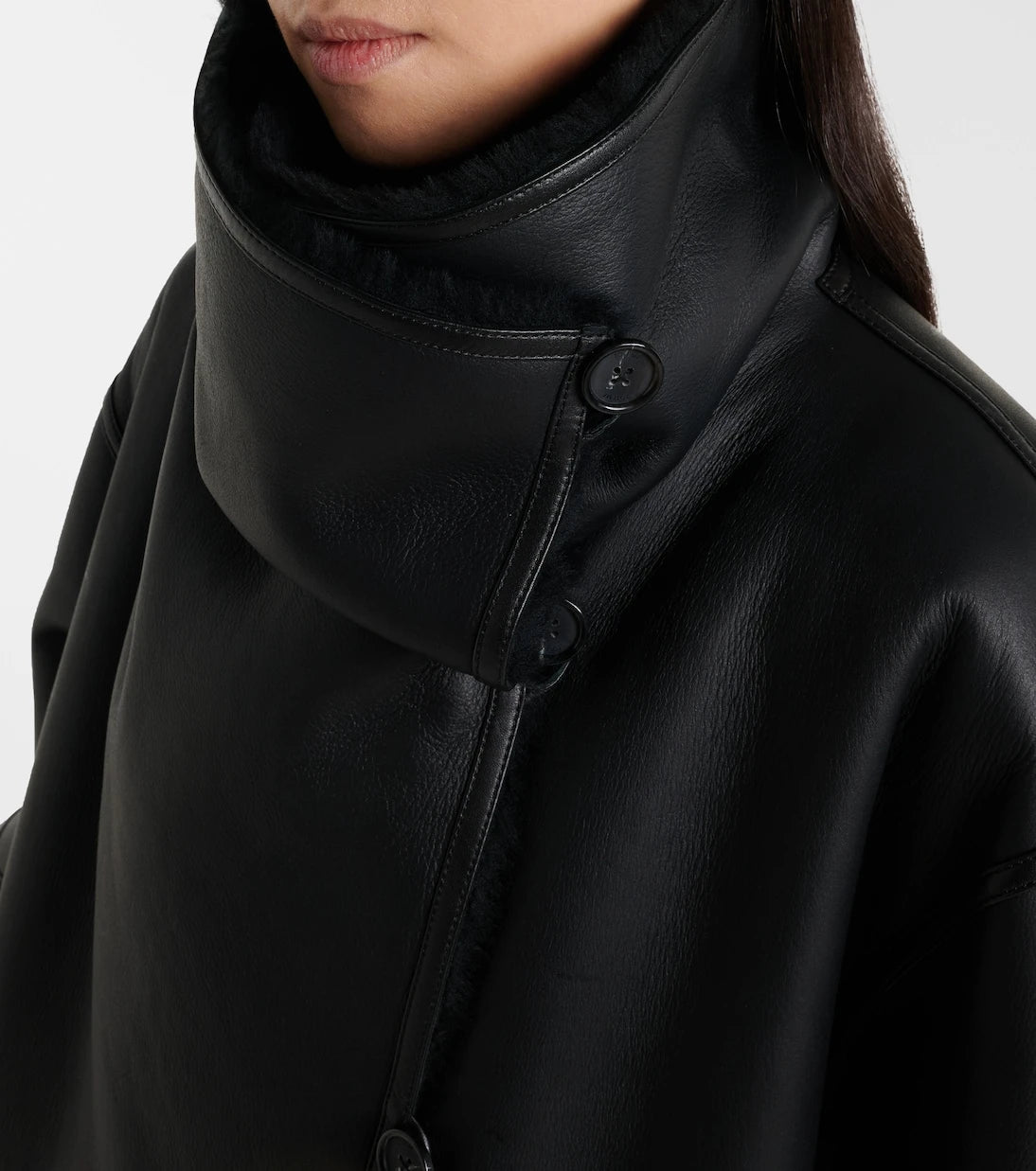 Toteme - Shearling-lined leather coat