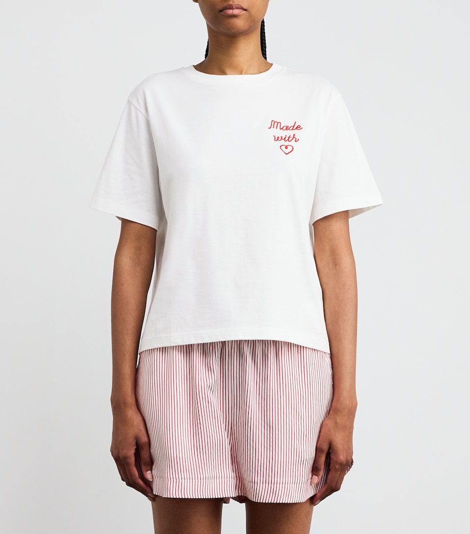 Weekend Max Mara White Cotton Embroidered T-Shirt
