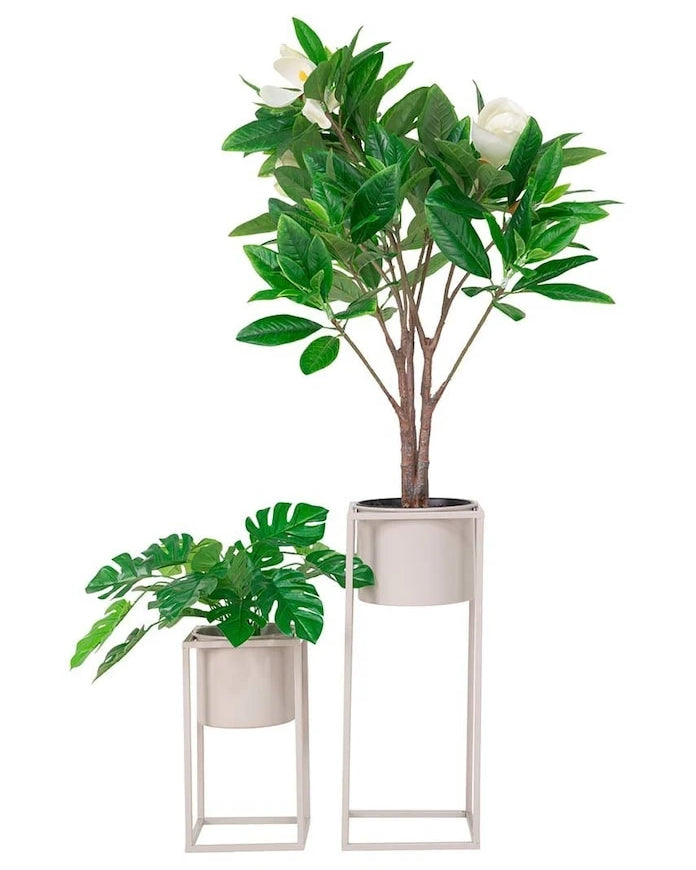 House Nordic Marla 17 x 31 / 19,5 x 50,5 cm (2 Parça) Izgaralı Saksı Seti