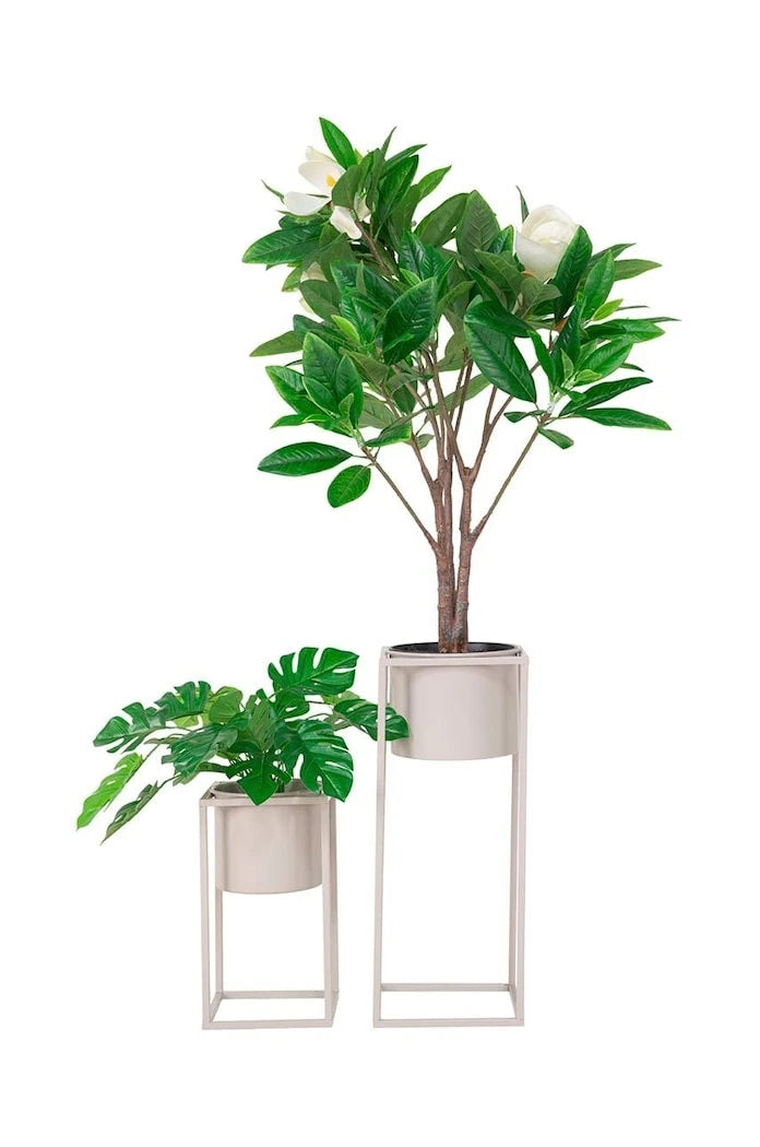 House Nordic Marla 17 x 31 / 19,5 x 50,5 cm (2 Parça) Izgaralı Saksı Seti