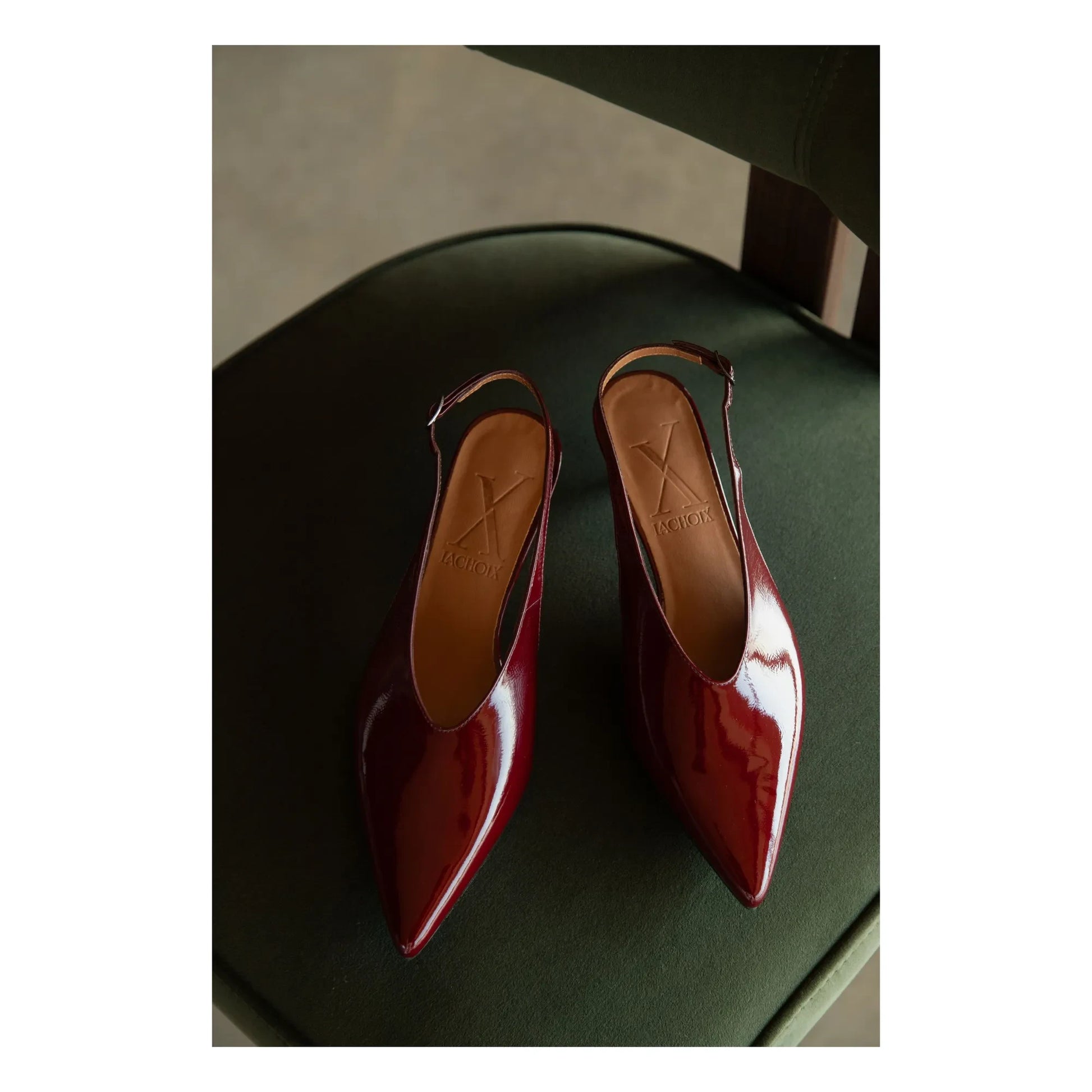 Lachoix - Slingback Heels | Burgundy