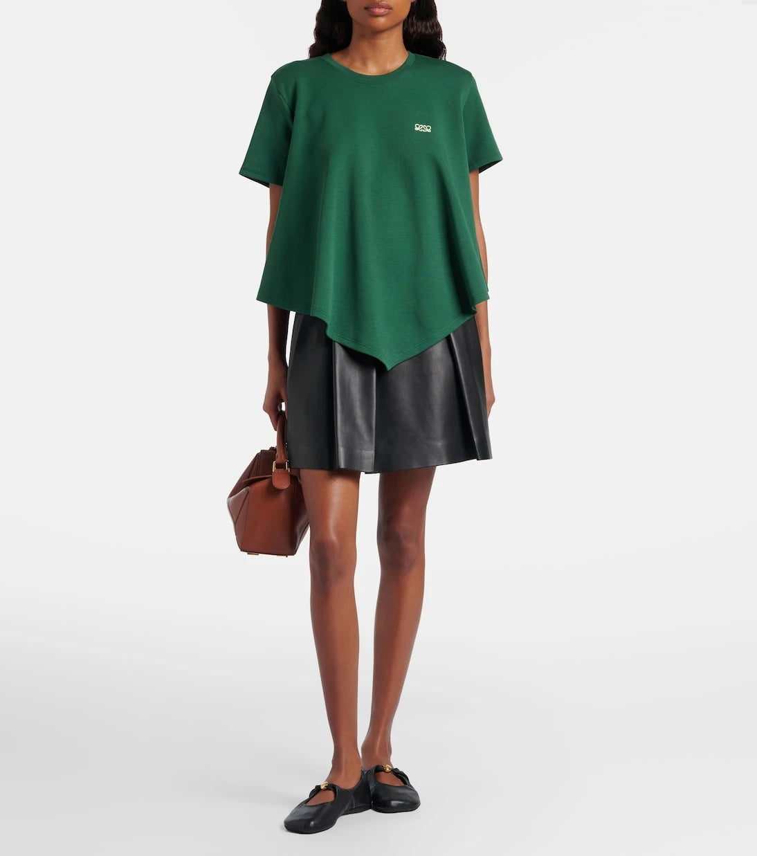 Loewe - Asymmetric cotton-blend top