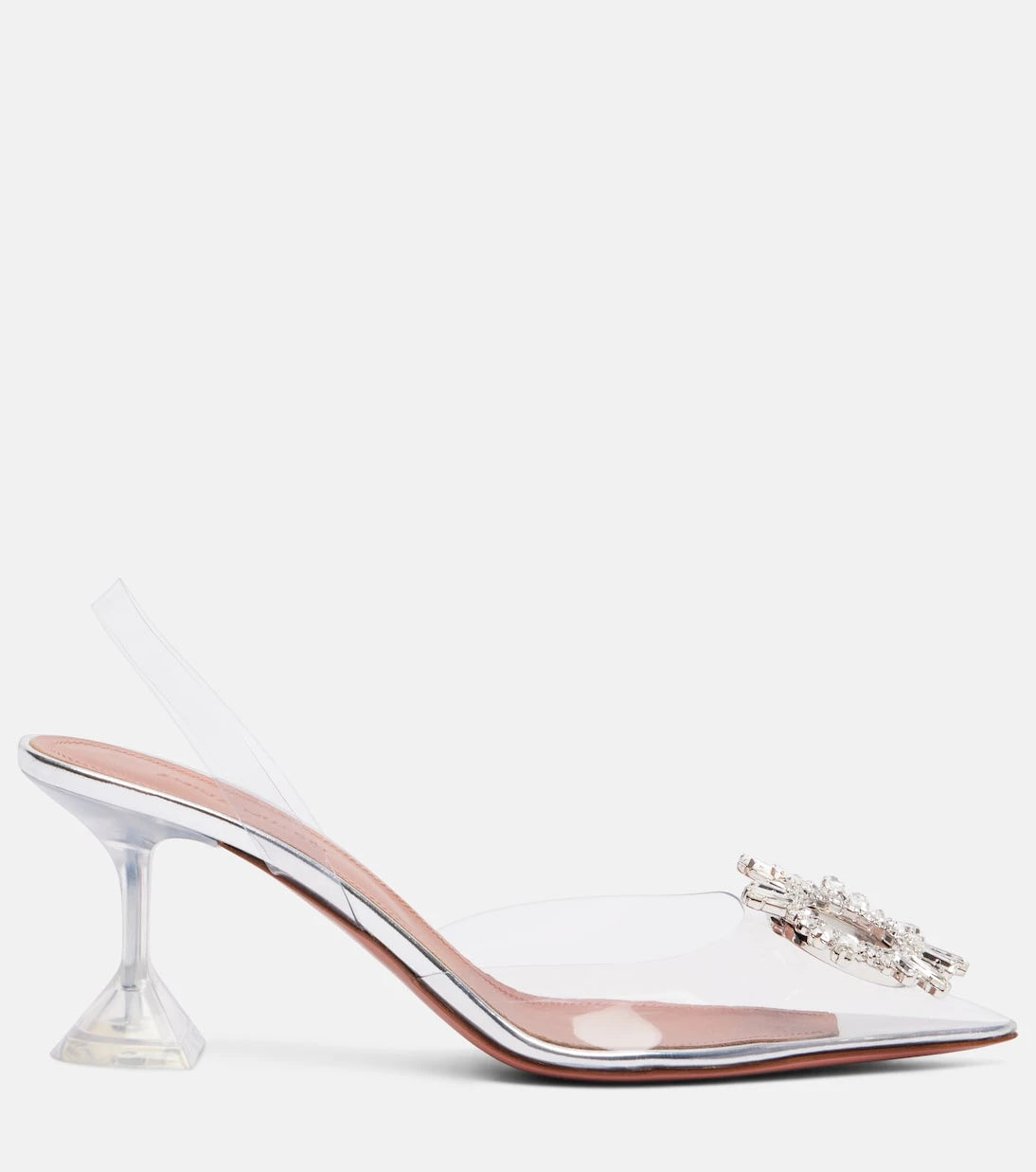 Amina Muaddi - Begum embellished PVC slingback pumps