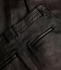Joseph Black Leather Coleman Trousers